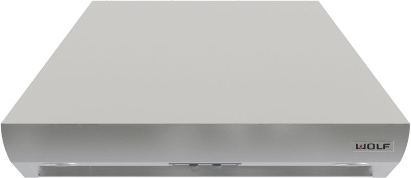 Wolf 42" Pro Wall Chimney Hood, model PWC422418 — ventilation specified and installed by iKitchen Cabinetry