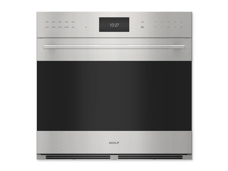 Wolf 30" E Series Transitional Built-In Single Oven, model SO3050TE/S/T — built-in ovens specified and installed by iKitchen Cabinetry