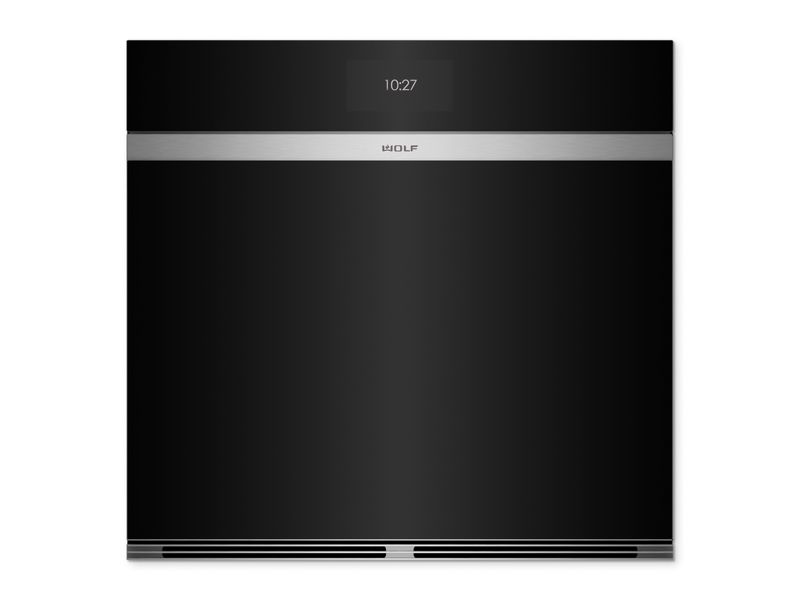 Wolf 30" M Series Contemporary Built-In Single Oven, model SO3050CM/B — built-in ovens specified and installed by iKitchen Cabinetry