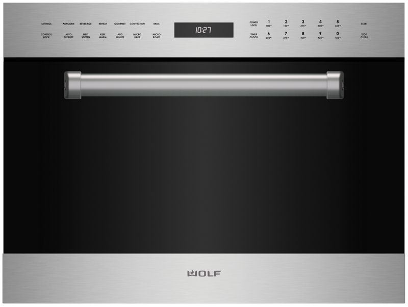 Wolf 24" E Series Transitional Speed Oven - Legacy, model SPO24TE/S/TH — built-in ovens, microwaves specified and installed by iKitchen Cabinetry
