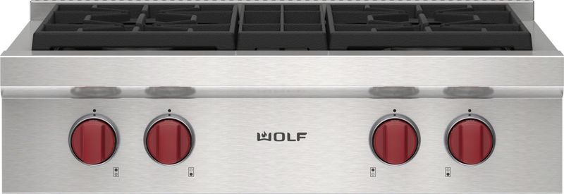 Wolf 30" Sealed Burner Rangetop - 4 Burners, model SRT304-LP — ranges specified and installed by iKitchen Cabinetry, view 5