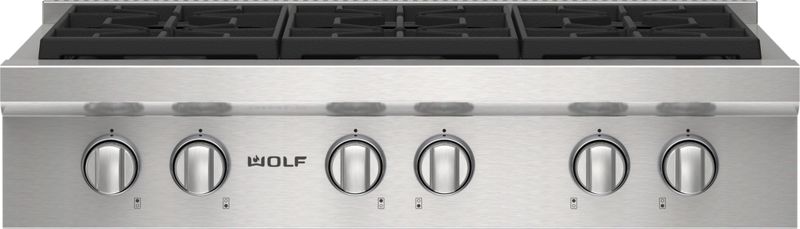 Wolf 36" Sealed Burner Rangetop - 6 Burners, model SRT366 — ranges specified and installed by iKitchen Cabinetry, view 4
