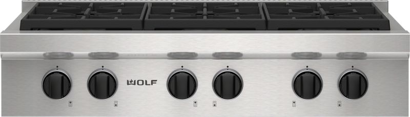 Wolf 36" Sealed Burner Rangetop - 6 Burners, model SRT366 — ranges specified and installed by iKitchen Cabinetry, view 6