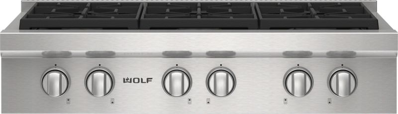 Wolf 36" Sealed Burner Rangetop - 6 Burners, model SRT366 — ranges specified and installed by iKitchen Cabinetry, view 2