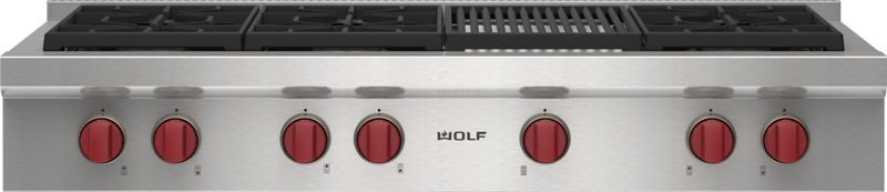 Wolf 48" Sealed Burner Rangetop - 6 Burners and Infrared Charbroiler, model SRT486C-LP — ranges specified and installed by iKitchen Cabinetry, view 3