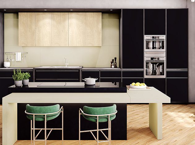AGT Pearl Black 3010 — decorative furniture panel for custom cabinetry, view 5