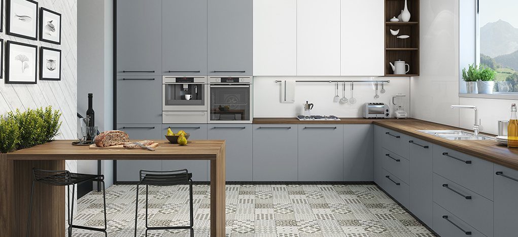 AGT Timeless Grey 3017 — decorative furniture panel for custom cabinetry, view 2