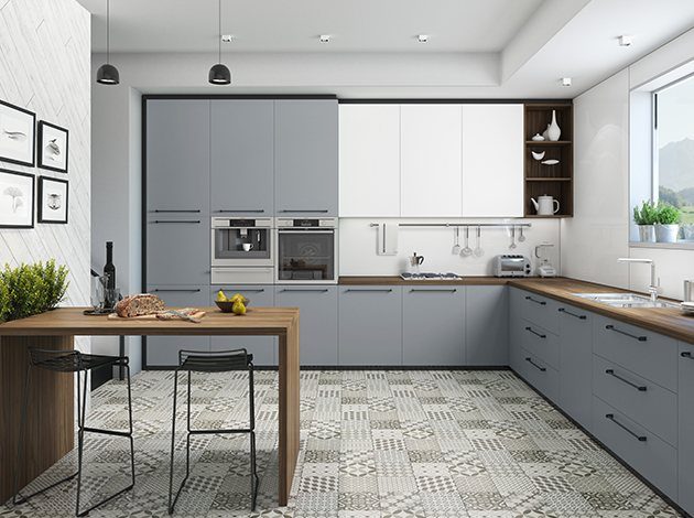 AGT Timeless Grey 3017 — decorative furniture panel for custom cabinetry, view 5