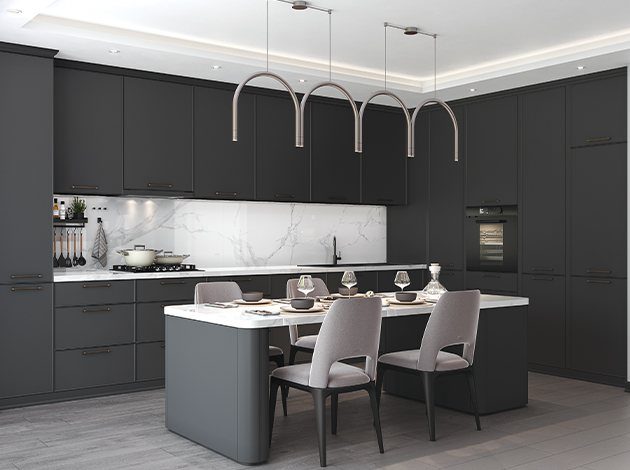 AGT Dolphin Grey 3023 — decorative furniture panel for custom cabinetry, view 5