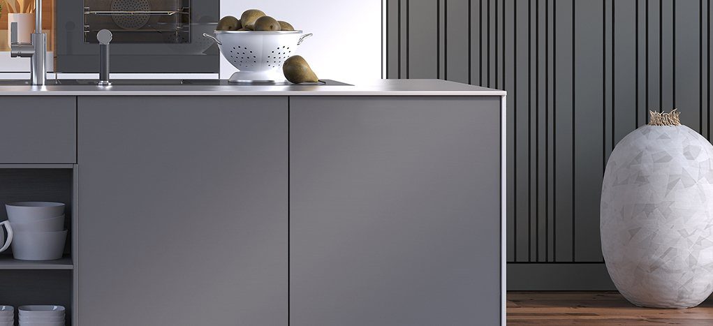 AGT Pebble Grey 3024 — decorative furniture panel for custom cabinetry, view 4