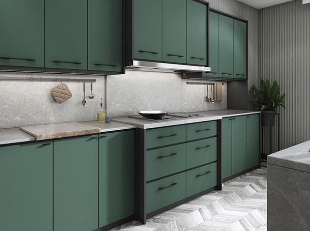 AGT Leaf Green 3050 — decorative furniture panel for custom cabinetry, view 6
