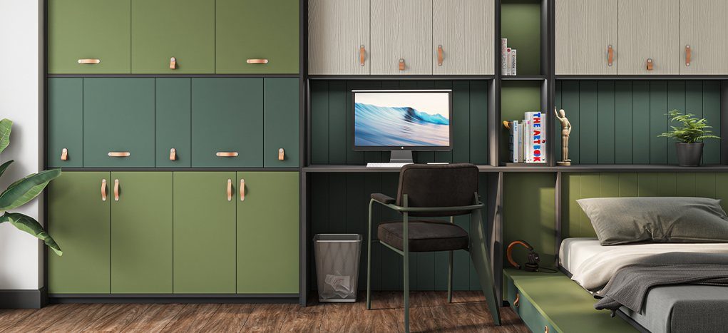 AGT Caretta Green 3051 — decorative furniture panel for custom cabinetry, view 2