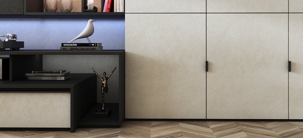 AGT Croco Cream 3064 — decorative furniture panel for custom cabinetry, view 5