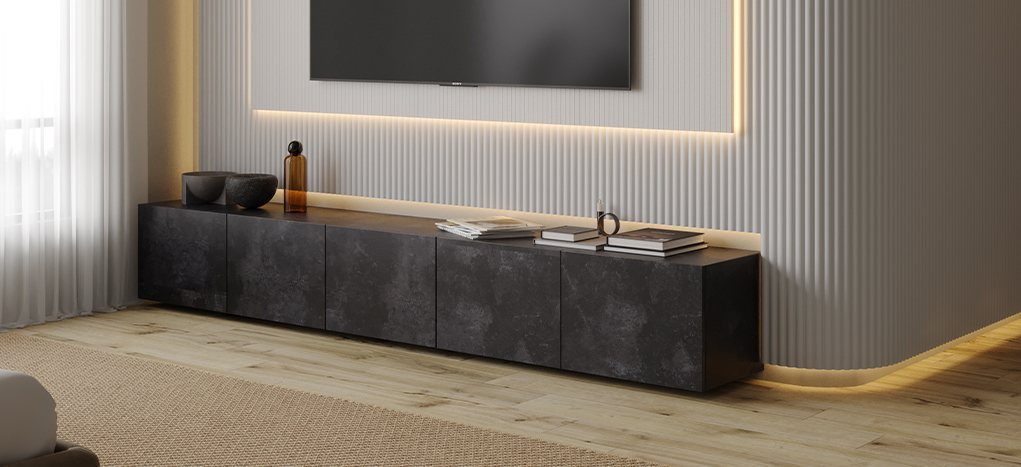 AGT Tokyo White 3075 — decorative furniture panel for custom cabinetry, view 2