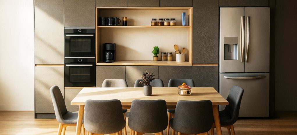 AGT Moongrain Brown 3104 — decorative furniture panel for custom cabinetry, view 2