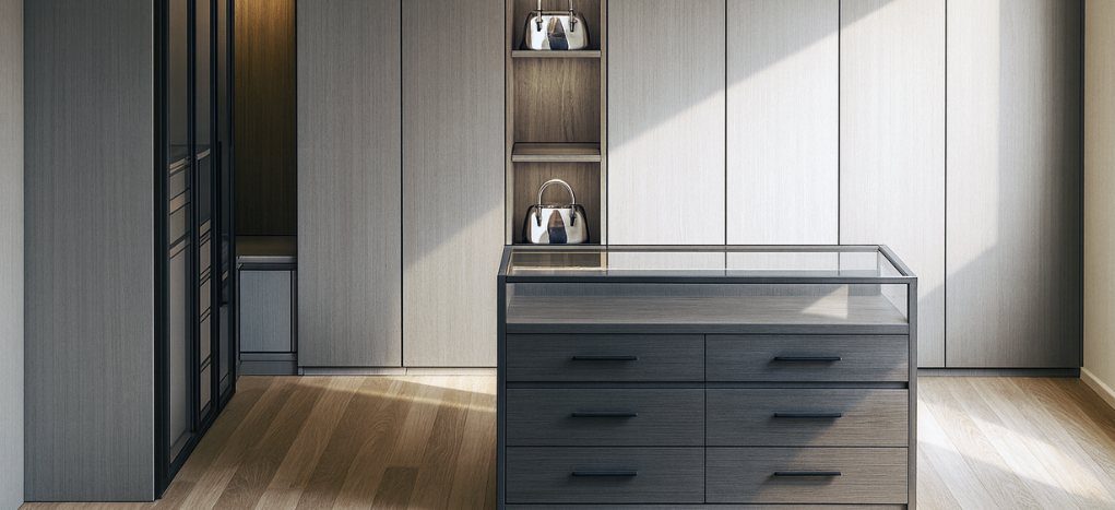 AGT Linear Brushed Metal 3113 — decorative furniture panel for custom cabinetry, view 2