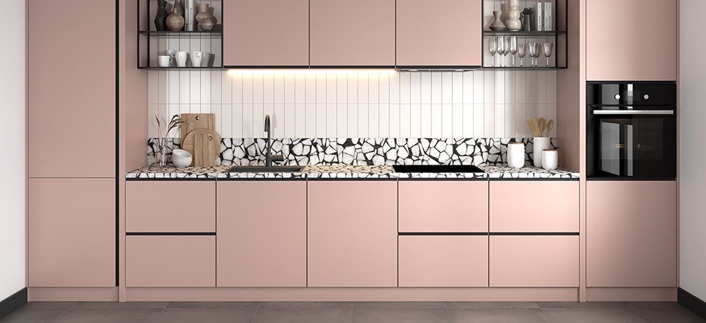 AGT Sakura Pink 3114 — decorative furniture panel for custom cabinetry, view 2