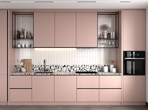 AGT Sakura Pink 3114 — decorative furniture panel for custom cabinetry, view 5