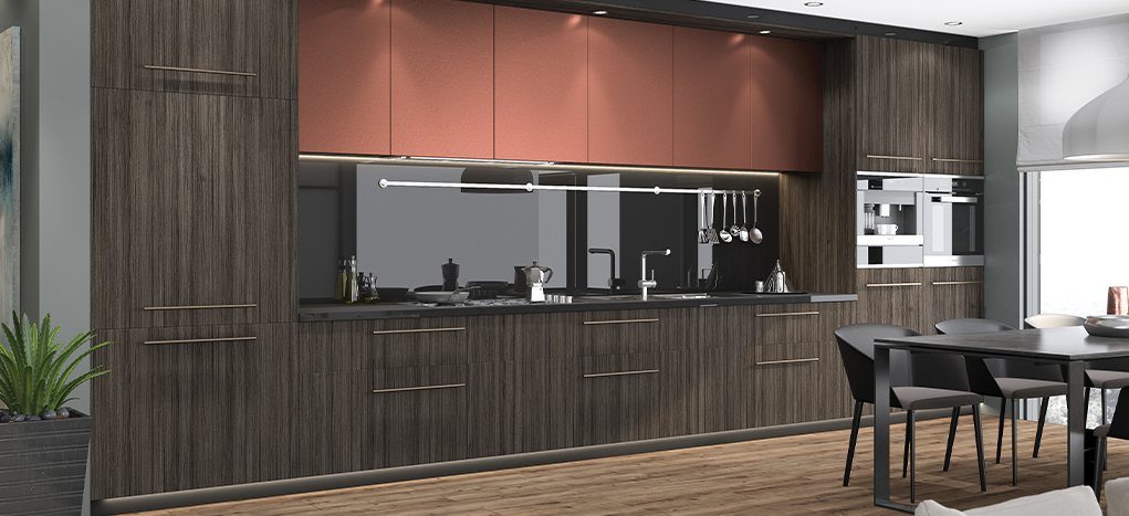 AGT Toledo Dark Wood 389 — decorative furniture panel for custom cabinetry, view 2