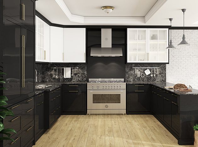 AGT HG New Black 6002 — decorative furniture panel for custom cabinetry, view 5