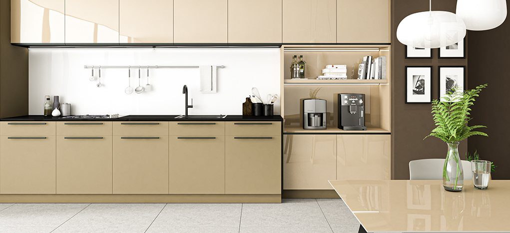 AGT HG Galaxy Honey Mist 640 — decorative furniture panel for custom cabinetry, view 2