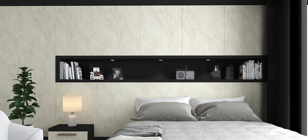 AGT Soft Touch Black 723 — decorative furniture panel for custom cabinetry, view 2