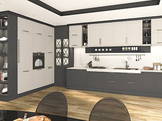 AGT Soft Touch Storm Gray 726 — decorative furniture panel for custom cabinetry, view 5