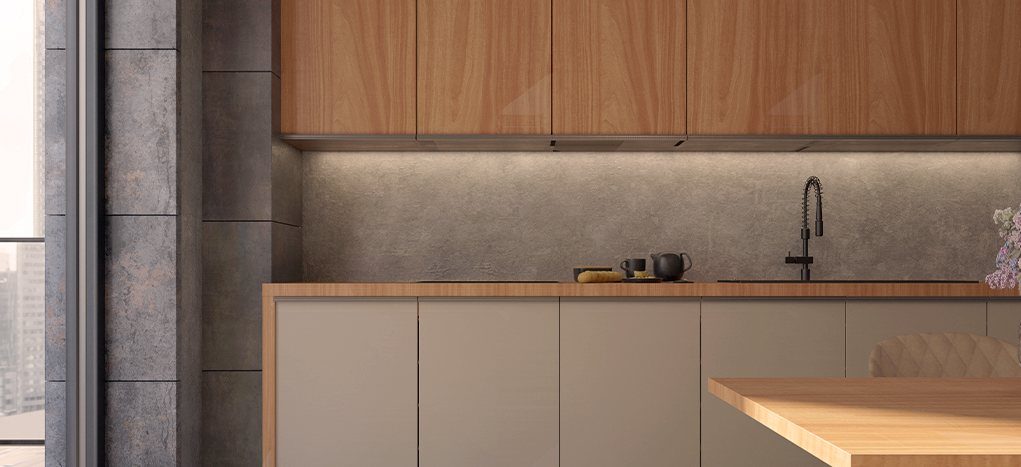 AGT Light Walnut L031 — mdf lam for custom cabinetry, view 2