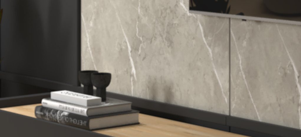 AGT Marmara Gray L138 — mdf lam for custom cabinetry, view 4