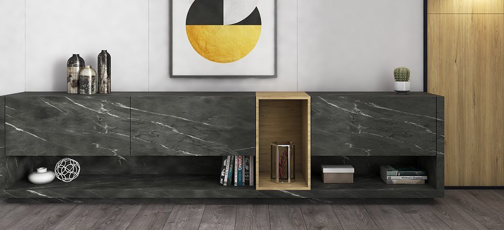 AGT Marmara Black L139 — mdf lam for custom cabinetry, view 2