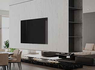 AGT Marmara Rhythmic White L158 — mdf lam for custom cabinetry, view 5