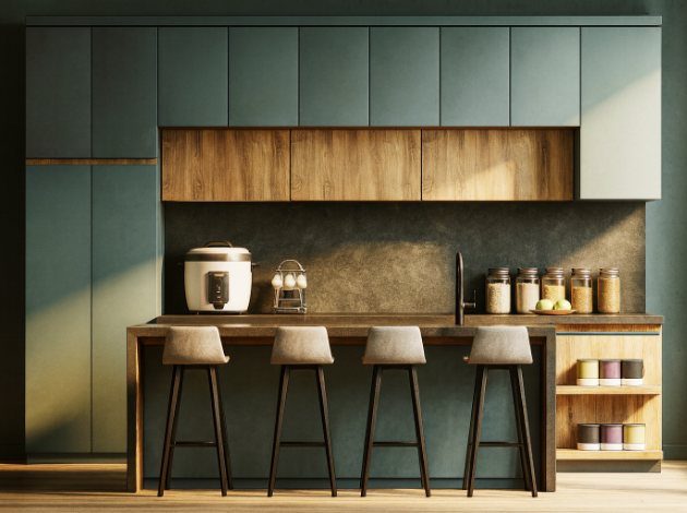 AGT Olive Stone L168 — mdf lam for custom cabinetry, view 5