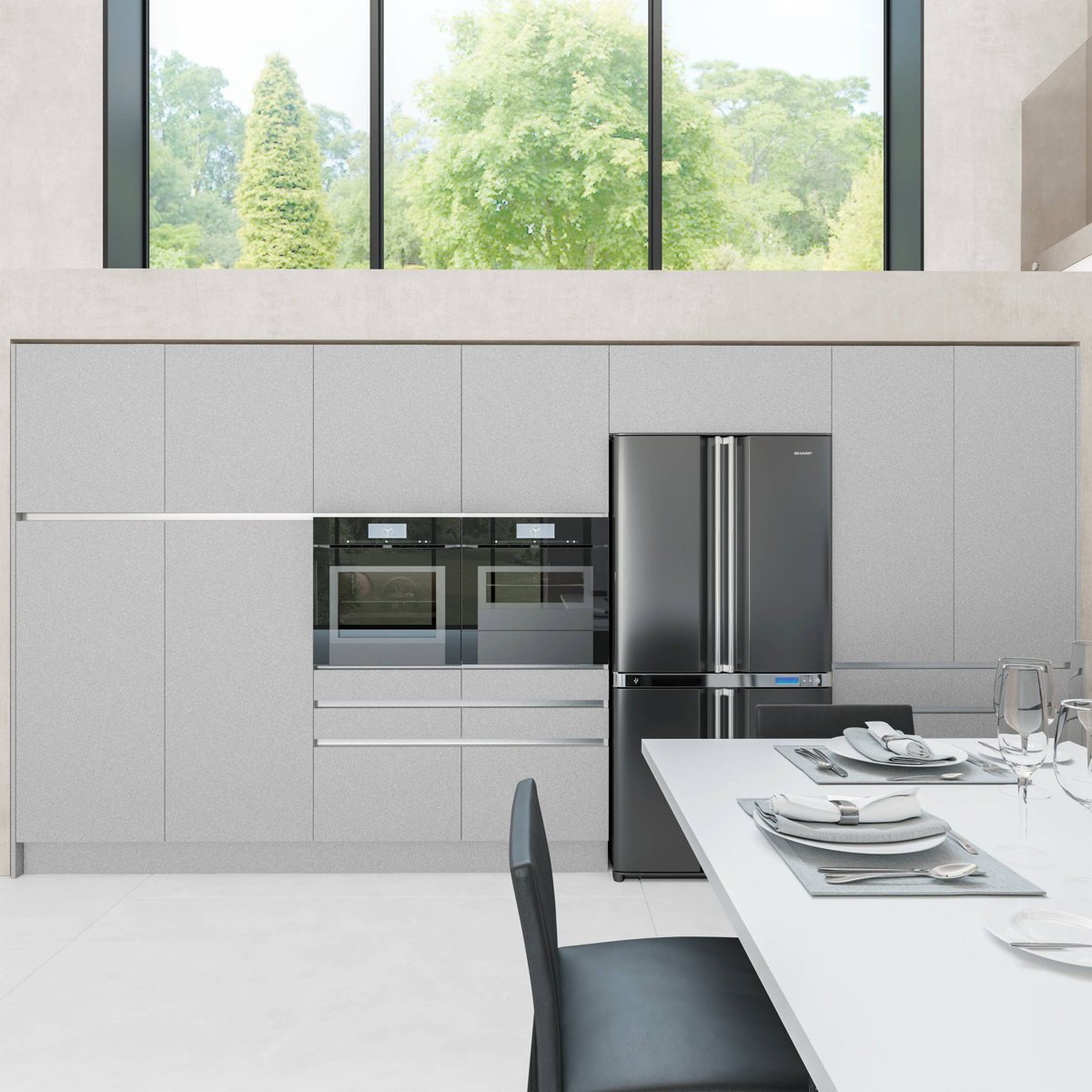 Grey ALVIC Gris Nube MD Metal Deco cabinetry in a super-matt ZENIT finish