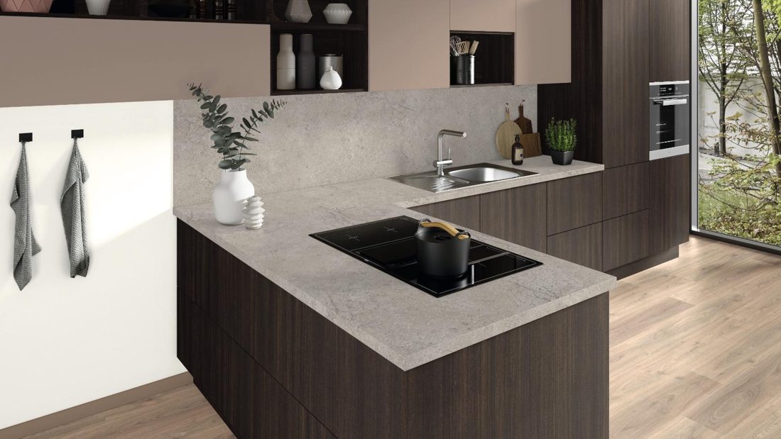 EGGER F052 ST75 Calais Travertine — material / stone reproduction panel decor for custom cabinetry (3D view)