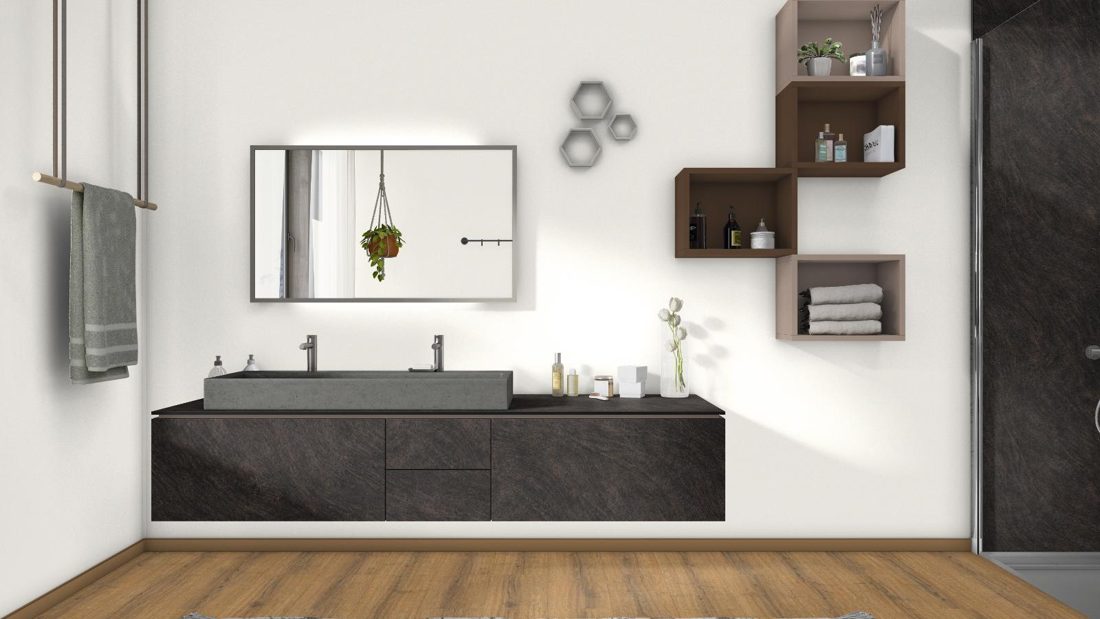 EGGER F237 ST76 Cupria Slate — material / stone reproduction panel decor for custom cabinetry (3D view)