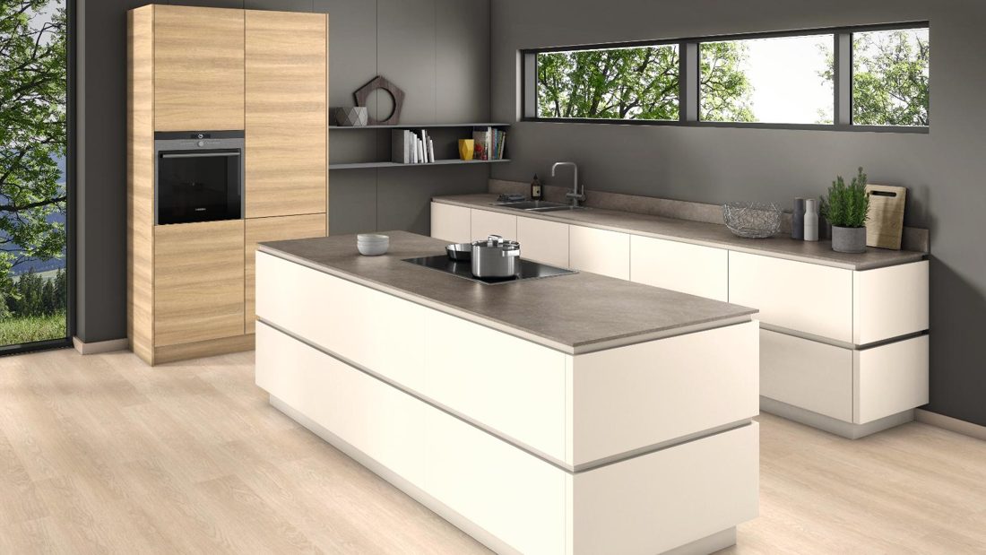 EGGER F267 ST76 Lava Grey Bellisara Stone — material / stone reproduction panel decor for custom cabinetry (3D view)