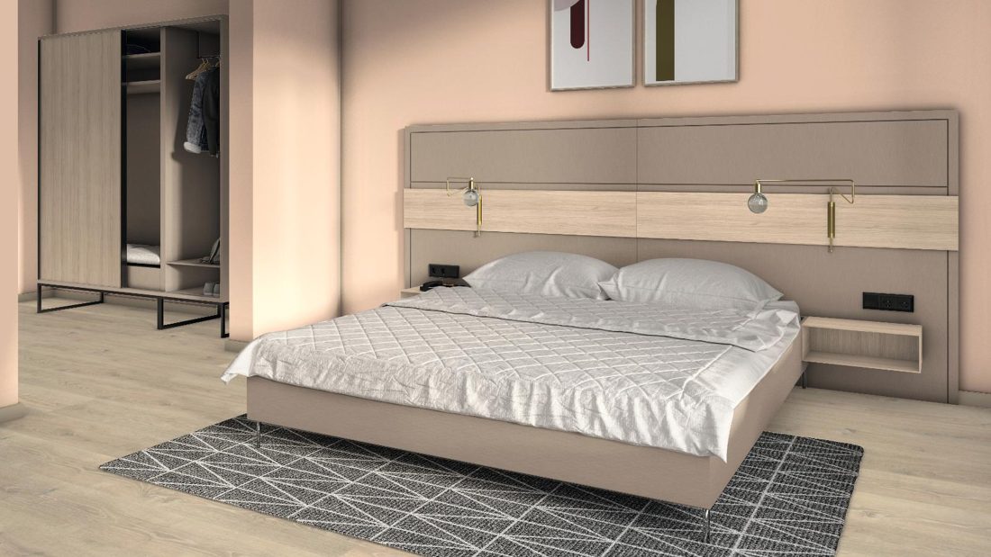 EGGER F579 ST20 Champagne Crossed Metal — material / stone reproduction panel decor for custom cabinetry (3D view)