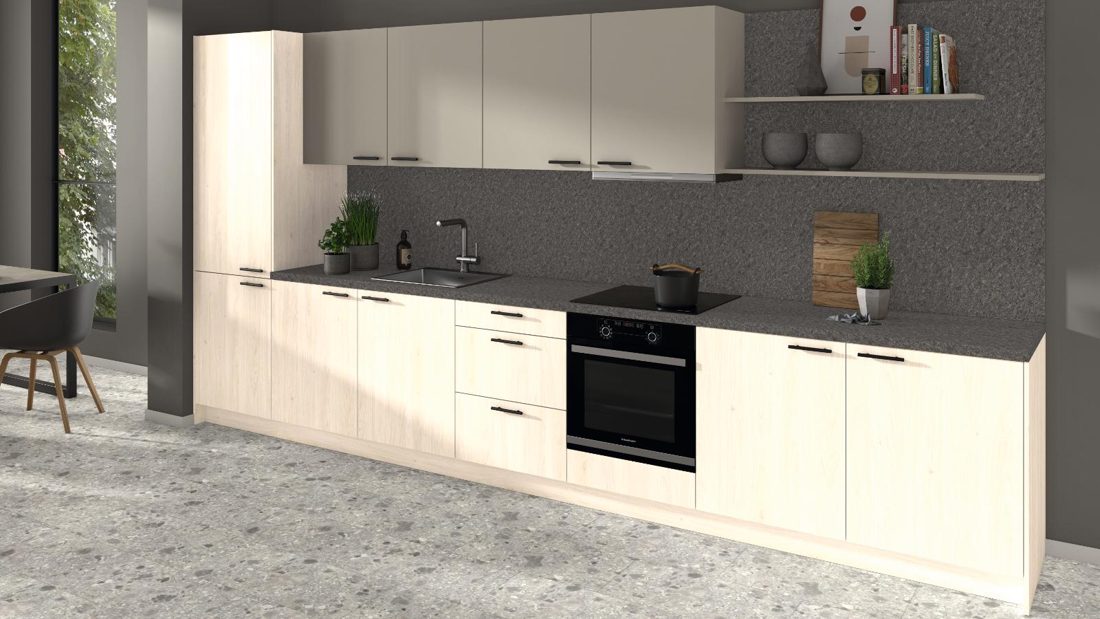 EGGER F620 ST87 Anthracite Steel Grey — material / stone reproduction panel decor for custom cabinetry (3D view)
