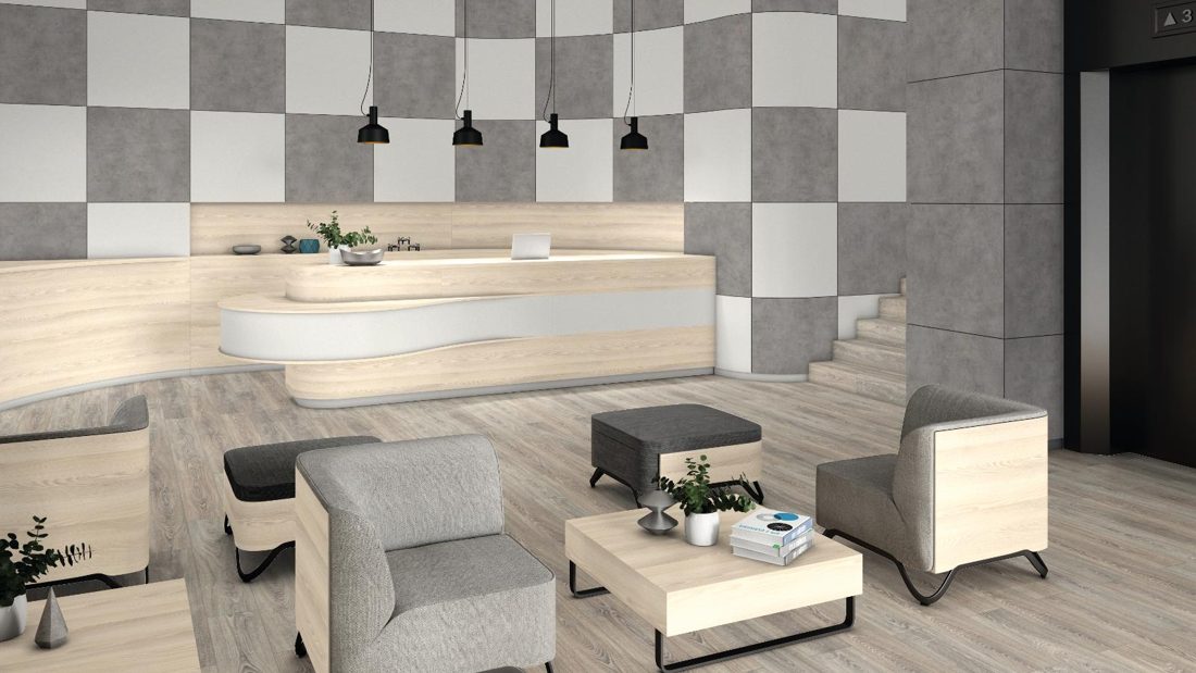 EGGER F765 ST20 Brushed Silvergrey — material / stone reproduction panel decor for custom cabinetry (3D view)