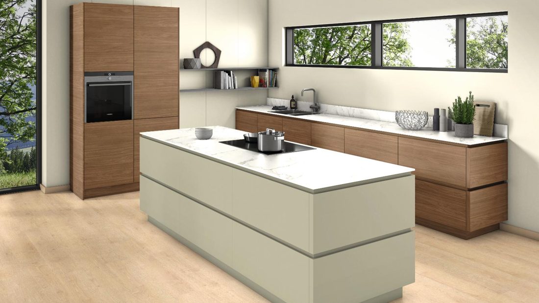 EGGER F8001 ST9 Solid Crystal Marble — material / stone reproduction panel decor for custom cabinetry (3D view)