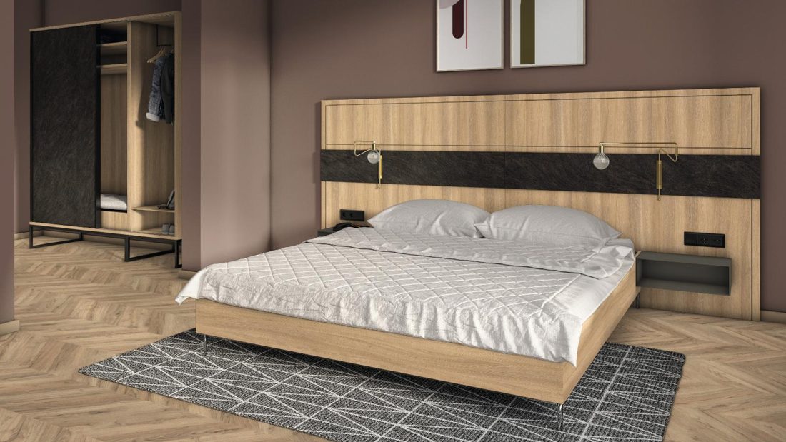 EGGER H1142 ST36 Brown Sacramento Oak — woodgrain reproduction panel decor for custom cabinetry (3D view)