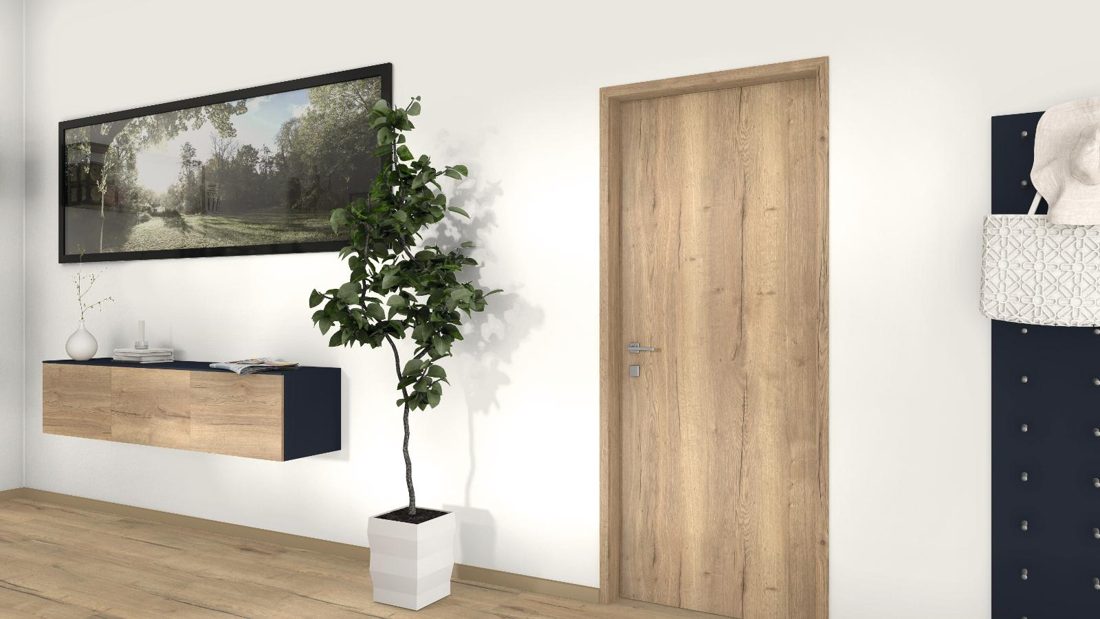 EGGER H1180 ST22 Natural Halifax Oak — woodgrain reproduction panel decor for custom cabinetry (3D view)