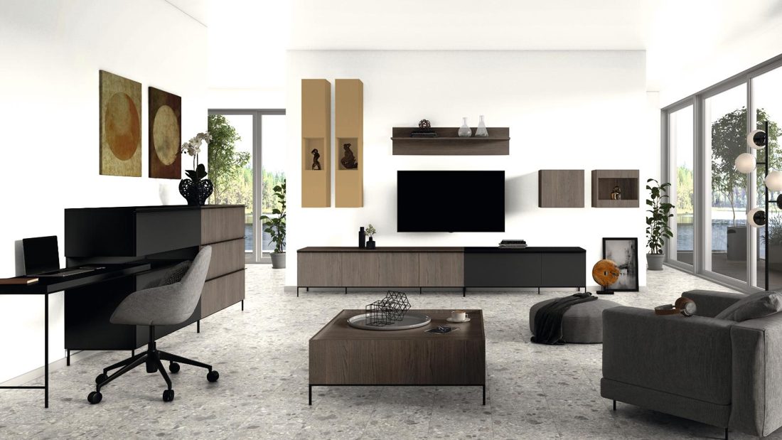 EGGER H1227 TM12 Brown Abano Ash — woodgrain reproduction panel decor for custom cabinetry (3D view)