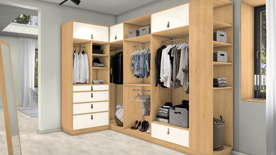 EGGER H1910 ST9 Willow Beech — woodgrain reproduction panel decor for custom cabinetry (3D view)