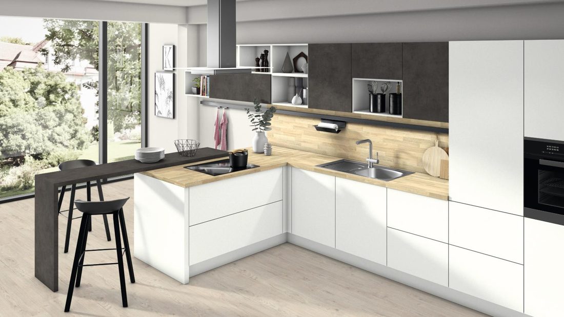 EGGER H193 ST12 Oak Butcherblock — woodgrain reproduction panel decor for custom cabinetry (3D view)