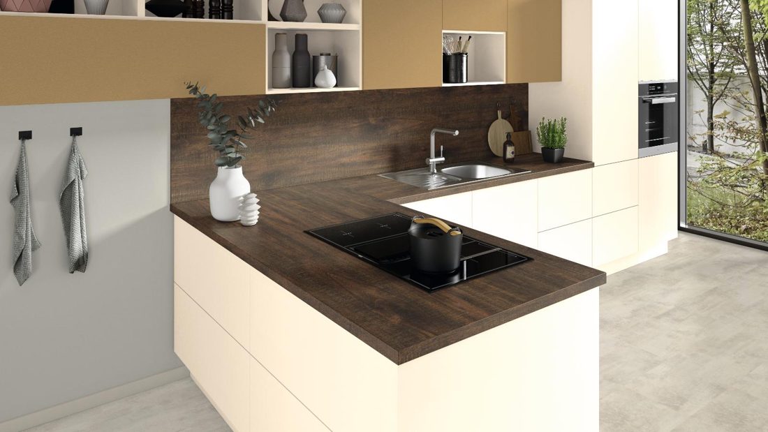 EGGER H2409 STG8 Brown Cardiff Oak — woodgrain reproduction panel decor for custom cabinetry (3D view)
