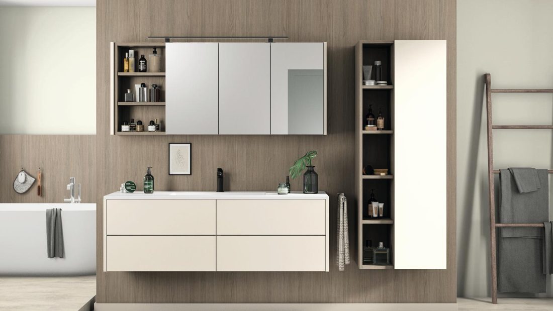 EGGER H3158 ST22 Grey Vicenza Oak — woodgrain reproduction panel decor for custom cabinetry (3D view)