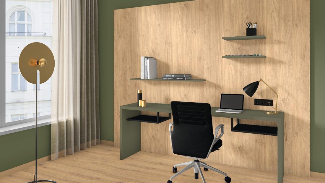 EGGER H3171 ST12 Oiled Kendal Oak — woodgrain reproduction panel decor for custom cabinetry (3D view)