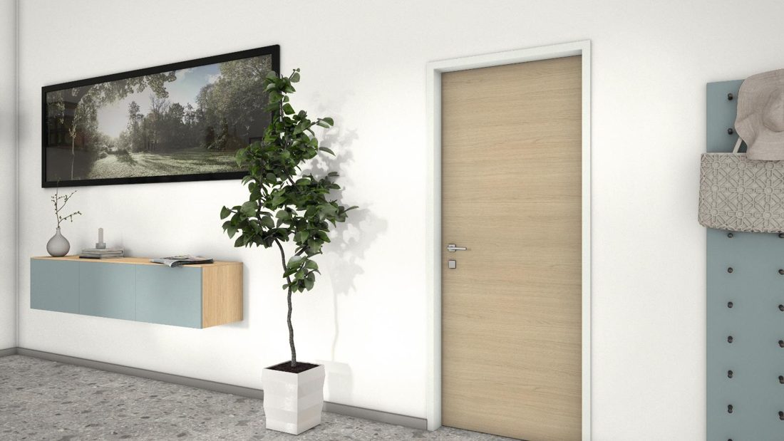 EGGER H357 STG4 Vicenza Oak Horizontal — woodgrain reproduction panel decor for custom cabinetry (3D view)