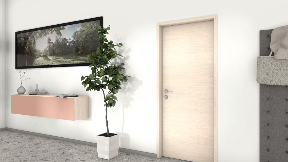 EGGER H384 ST71 White Casella Oak Horizontal — woodgrain reproduction panel decor for custom cabinetry (3D view)